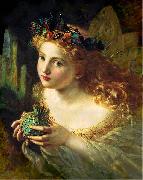 Sophie Gengembre Anderson Take the Fair Face of Woman, and Gently Suspending, With Butterflies, Flowers, and Jewels Attending, Thus Your Fairy is Made of Most Beautiful Things France oil painting artist